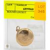 Image 1 : NAME ENGRAVED ON FRONT - GOLD PLATED ROUND LOCKET