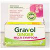 Image 1 : TWO 20 PACKS OF GRAVOL GINGER MULTI-SYMPTOM