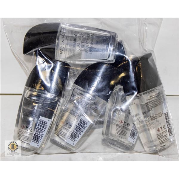 NEW BAG WITH 7 X 12.3ML BOTTLES OF WET N WILD
