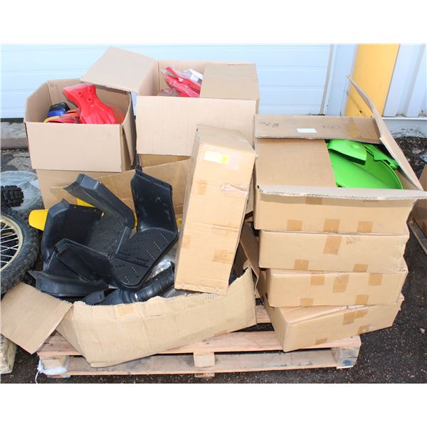 PALLET OF DIRT BIKE PARTS