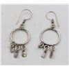 Image 1 : ESTATE SILVER HOOP EARRINGS