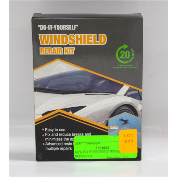 NEW DO IT YOURSELF WINDSHIELD REPAIR KIT
