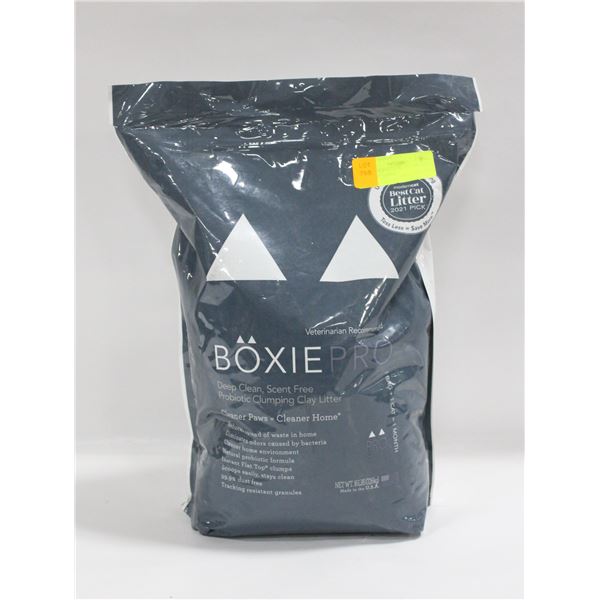 NEW 16LB BAG OF BOXIE PRO SCENT FREE CAT LITTER