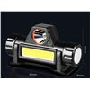 Image 2 : RECHARGEABLE XPE+COB LED HEADLIGHT W/MAGNET SIDE