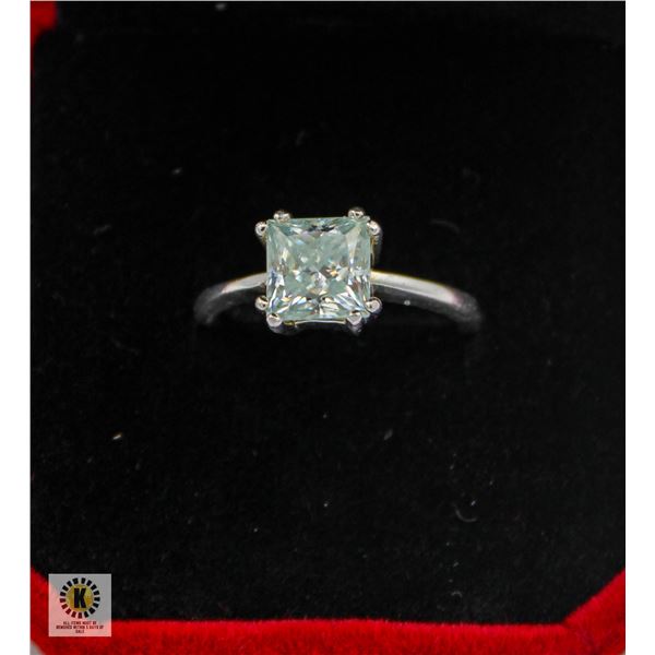 #2388-2.00 CT GRA CERTIFIED PRINCESS CUT MOISSANIT