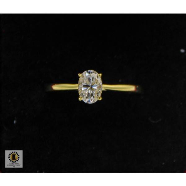#2404-1.00 CT GRA CERTIFIED OVAL CUT MOISSANITE