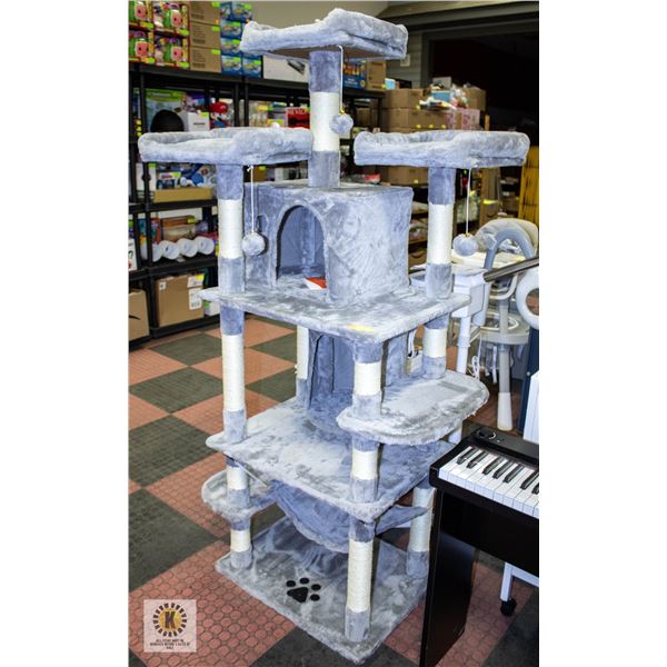 NEW ASSEMBLED NEGTTE H-67" MULTI-CAT TREE