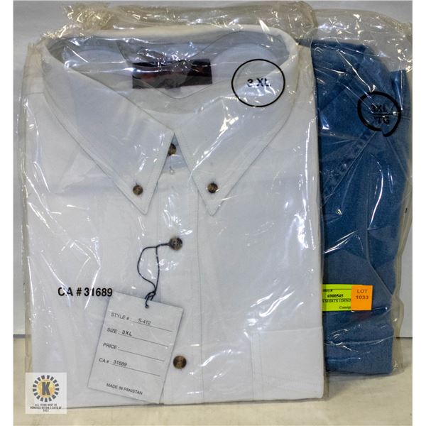 NEW MEN'S SHIRTS 1DENIM 1WHITE SIZE XL