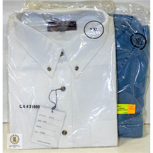 NEW MEN'S SHIRTS 1DENIM 1WHITE SIZE XL