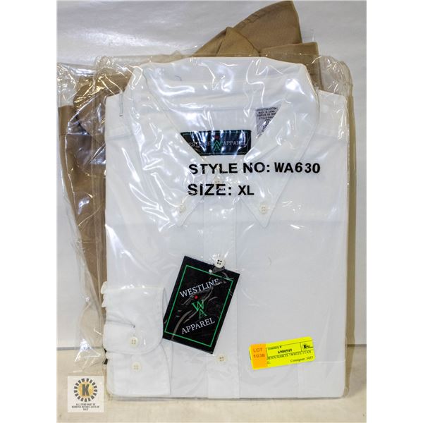 NEW MEN'S SHIRTS 1WHITE 1TAN SIZE XL