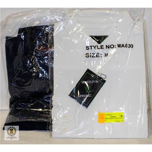 NEW MEN'S SHIRTS 1WHITE 1NAVY SIZE M
