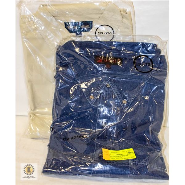 NEW MEN'S SHIRTS 1DENIM 1NATURAL SIZE 2XL