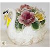 Image 1 : GENUINE CAPODIMONTE SWAN H-8" W-7.5" L-10"
