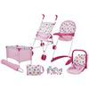Image 1 : NEW WITH BOX SPRING PINK DOLL 21 PIECE SET