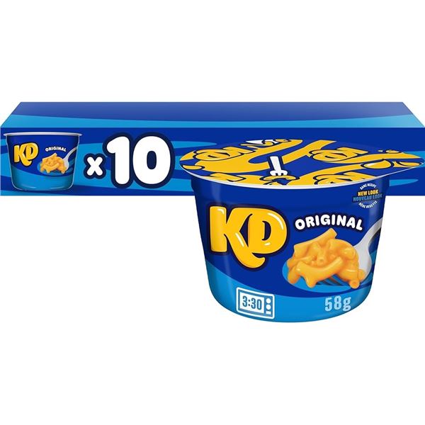 NEW 10 X 56G KRAFT DINNER MACARONI & CHEESE CUPS