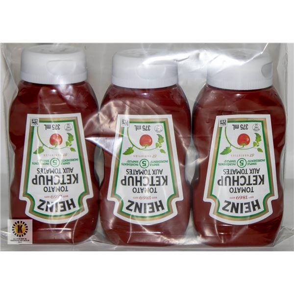 NEW 3 X 375G HEINZ KETCHUP