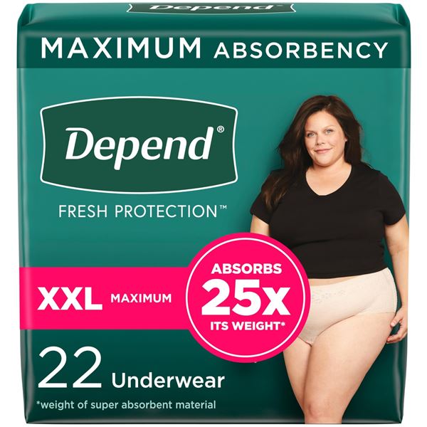 NEW 4 X 22 UNDERWER DEPEND XXL