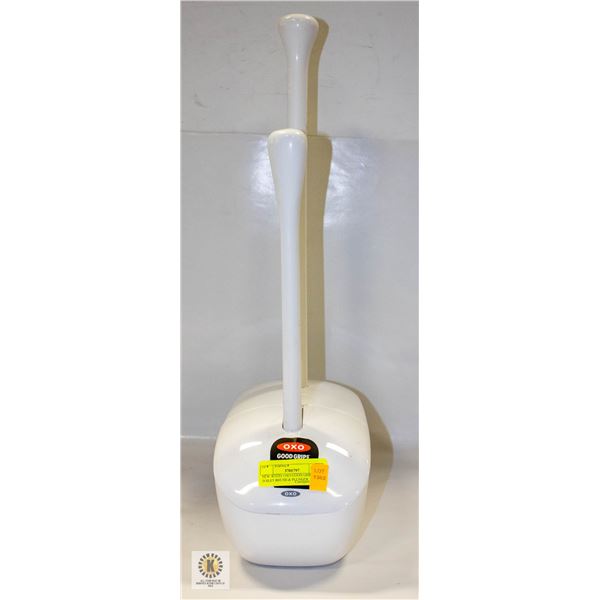 NEW WHITE OXO GOOD GRIPS TOILET BRUSH & PLUNGER