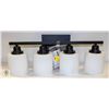 Image 1 : NEW 4 LIGHT BATHROOM VANITY LIGHT FIXTURE WITH