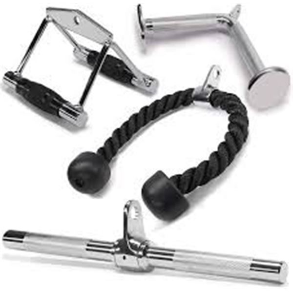 NEW YES4ALL DOUBLE D + TRICEP ROPE + STRAIGHT BAR