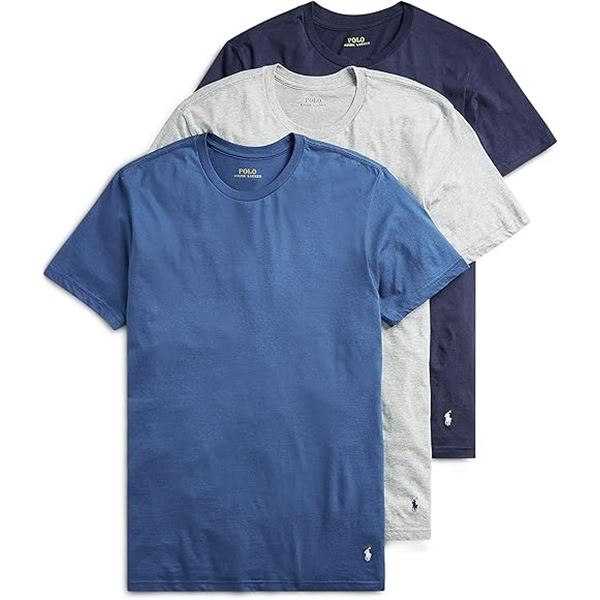 NEW 3 CLASSIC FIT COTTON POLO RALPH LAUREN CREWS