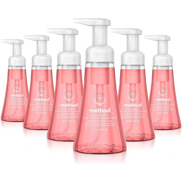 NEW 6 X 10 OZ METHOD FOAMING HANDWASH PINK GRAPE