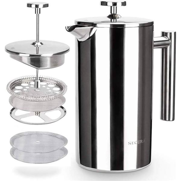 NEW 34 OZ SECURA FRENCH PRESS COFFEE MAKER