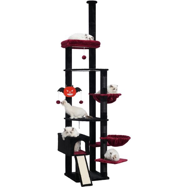 NEWLY ASSEMBLED FLOOR-CEILING CAT TREE