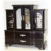 Image 1 : DARK BROWN WOOD JEWELLERY BOX WITH RING