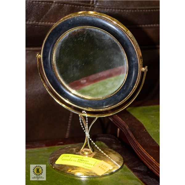 ANTIQUE TILTING VANITY MIRROR H-9"