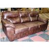 1559  ESTATE LEATHER 3 CUSHION FULL SOFA DARK
