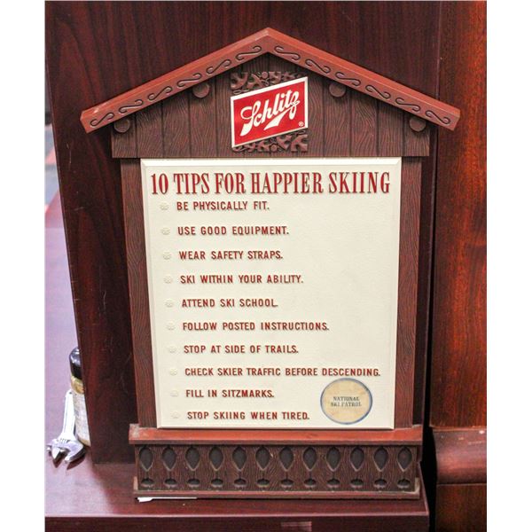 SCHLITZ BEER SIGN 14 INCHES X 20 INCHES