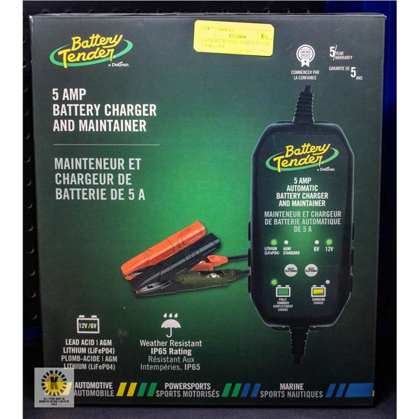 BATTERY TENDER 5AMP BATTERY CHARGER &