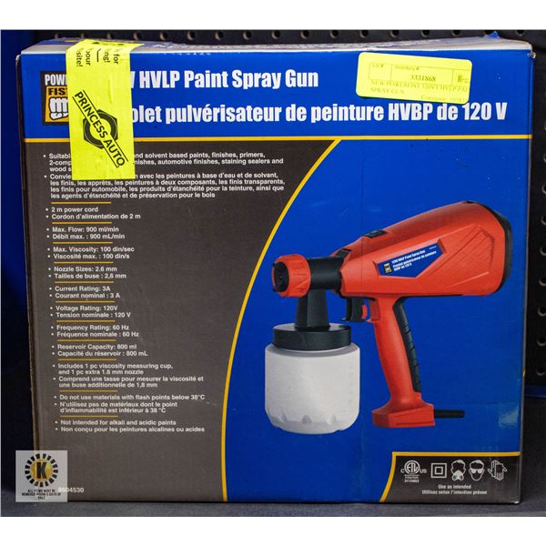 NEW POWERFIST 120VT HVLP PAINT SPRAY GUN