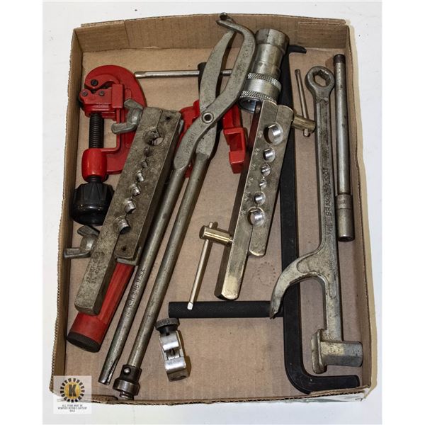 FLAT OF MISC HAND TOOLS/ ACCESSORIES; FLARING