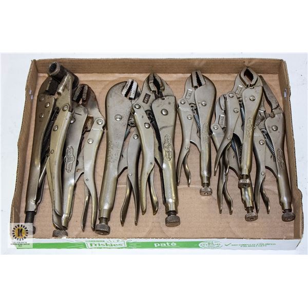 FLAT OF ASSORTED VISE- GRIPS