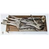 Image 1 : FLAT OF ASSORTED VISE- GRIPS (1 CHAIN GRIP)