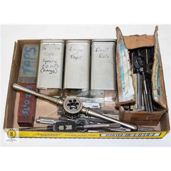 FLAT OF TAP & DIE ACCESSORIES & DRILL BITS