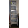 Image 1 : 2 ALUMINUM 6FT STEP LADDERS