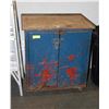 Image 1 : BOTTOM BLUE TOOL CABINET W/ MISC & LIGHT BULBS