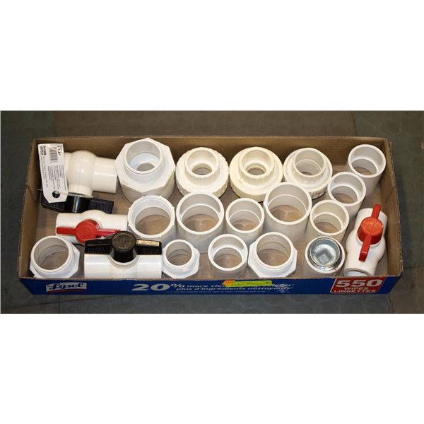FLAT NEW 1 1/4" PVC IRRIGATION FITTINGS