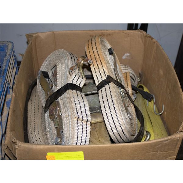 BOX OF MISC. HD TIE DOWN STRAPS