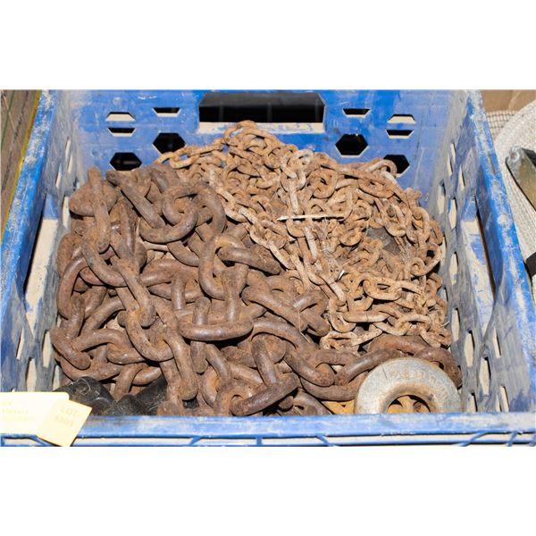 CRATE OF ASST'D CHAIN
