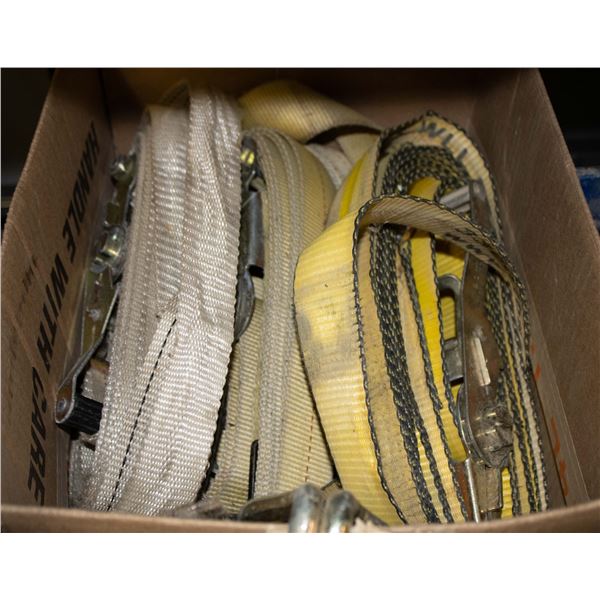 BOX OF ASST'D HD TIE DOWN STRAPS