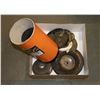 Image 1 : BOX OF ASSORTED GRINDING WHEELS & MISC