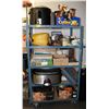 Image 1 : CONTENTS OF BLUE ROLLING RACK; ROASTER/ DEEP