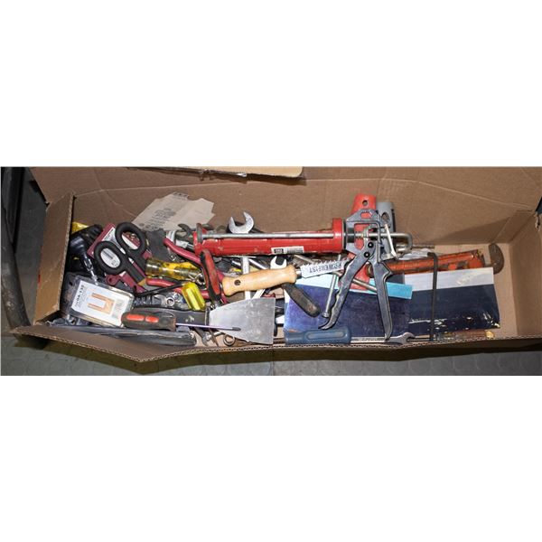 BOX OF ASSORTED HAND TOOLS