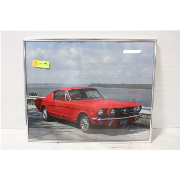 FRAMED RED CHARGER PICTURE (20.5"L X 16.5"-