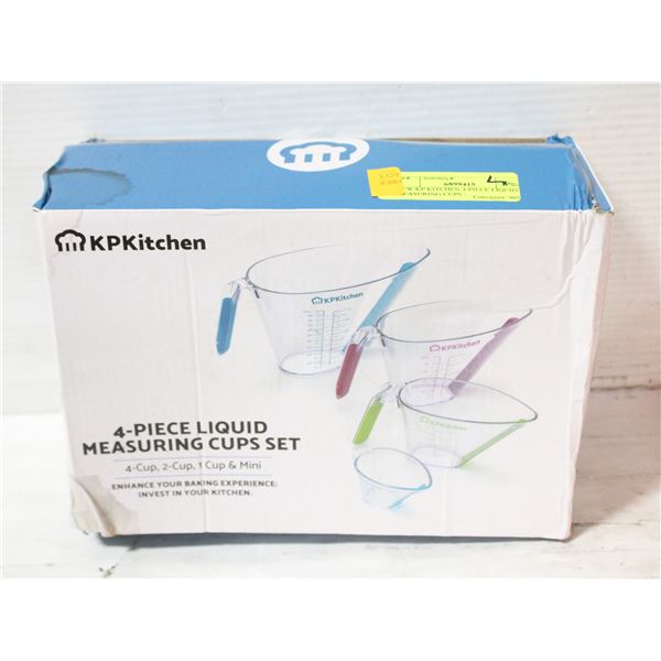 NEW KP KITCHEN 4-PIECE LIQUID MEASURING CUPS -