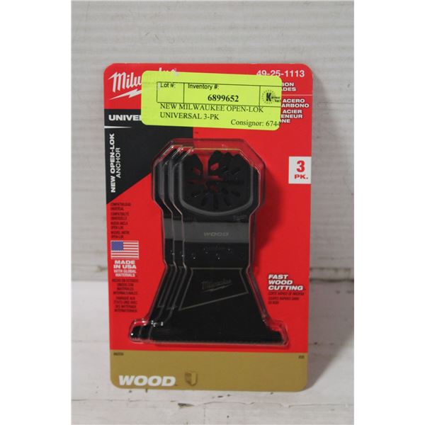 NEW MILWAUKEE OPEN-LOK UNIVERSAL 3-PK